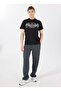 Crew Neck Patterned Black Men's T-Shirt M5Gi17K8Fq4Jblk Ss Cn Flower - 2