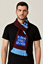 Jacquard Double Layer Burgundy Blue Bleacher Spirit Fan Scarf