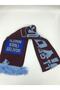 Jacquard Double Layer Burgundy Blue Bleacher Spirit Fan Scarf - 2