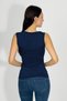 Women's Zero Sleeve Crew Neck Bodysuit Navy Blue 1 Piece - 7