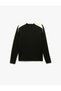 Long Sleeve Color Contrast Zipper Detail Crew Neck Sports T-Shirt - 3
