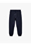 Raised Pocket Detailed Relaxed Fit Elastic Waist Jogger Sports Sweatpants - 3