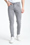 Men's Lycra Jeans Gray Straight Slim Fit Skinny Fit Buttoned Trousers