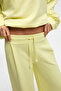 Ormira Women's Oversize Fit Elastic Waist Yellow Sweatpants with Side Pockets - 5