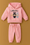 Girls Tracksuit Set Labubu Set Hooded Printed Sweatshirt and Pants - 3