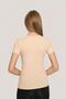 Women's Skin Color Basic T-Shirt 2-Pack Cotton Lycra Stretchy Short Sleeve Undershirt - 5