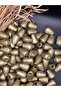 15 mm Gold Yellow Drop Oval Wooden Beads (50 Grams 48 Pieces) Hole Diameter 6 mm Macrame Bag Jewelry Design - 3