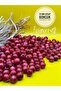 10 mm Red Wooden Beads (50 Grams 114 Pieces) Narrow Hole Diameter 2 mm Macrame Bag Bracelet Jewelry Colorful