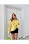 Thick Yellow Madonna Collar Knitwear Sweater - 5