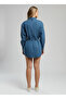 Classic Collar Straight Standard Women's Dress 252 Lcf 144005 Hana Denim - 5