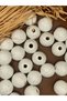26 mm White Wooden Beads (10 Pieces) Narrow Hole Diameter 6 mm Macrame Bag Bracelet Jewelry Colorful - 3