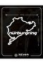 Nürburgring Car Sticker 17X17 cm White - 2