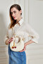 حقيبة يد وكتف نسائية من Mira Cream Original Straw Charm مع هدية - 4