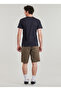Eqyzt08045 Ev Gradient Box Ss Navy Blue Bicycle Collar Regular Fit Printed Men's T-Shirt - 4