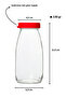 4Pcs 250ml Transparent Jug Milk, Buttermilk, Water, Lemonade, Soft Drink Bottle Glass Bottle with Plastic Lid - 5