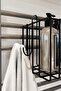 Hooked Bathroom Towel Warmer Hanger Blow Dryer Towel Holder Bathroom Accessory Organizer Bathroom Shelf - 3