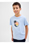 Printed Blue Boy's T-Shirt 12269922 - 3