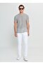 Crew Neck Striped White - Gray Men's T-Shirt Ace091252395_Bgr - 2