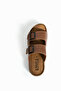 Birrbazaar Men's Leather (Synthetic) Orthopedic Double-Stoved Sole Adjustable Buckle Stitched Stylish Home/Outdoor Slippers - 2