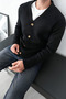 Men's Black Premium Knitwear Cardigan - 2