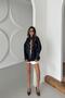 Women's Jeans Long Buttoned Pocket Navy Denim Jacket - 4