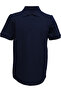 Cotton Lu Polo Collar Navy Blue Short Sleeve T-Shirt Suitable for School and Daily Use