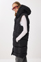 Hooded Long Inflatable Vest Black Lvp0001 - 6