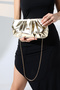 Women's Gold Chain Strap Clutch Evening Bag – Shiny Gold Shoulder Bag for Chic Nights and Events - 8