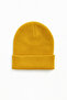 Unisex Folded Black and Mustard 2-Piece Beret Set - 3