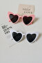 3-Piece Heart Glasses Set – Color Selection |   Bride, Groom, Bridesmaid, Wedding, Henna, Party - 3