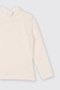 Girl's Soft Textured Long Sleeve Ecru T-Shirt - 3