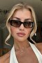Premium Miniframe Small Orange Sunglasses Acetate Durable Frame Uv400