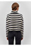 Striped Throat Crop T-Shirt Crop / Short Cut 1612782 -85407 - 4