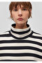 Striped Throat Crop T-Shirt Crop / Short Cut 1612782 -85407 - 5
