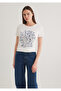 Cat Printed White T-Shirt Slim Fit / Slim Fit1612206-70057 - 2