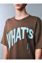 Brown Crew Neck Printed Boy's T-Shirt - 3