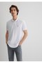 White Polo Shirt with Collar Detail , Slim Fit / Narrow Cut 064164-27879