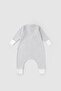 Organic Cotton Quilted Sleeping Bag with Booties and Gloves Gray - 3