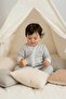 Organic Cotton Quilted Sleeping Bag with Booties and Gloves Gray