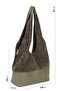 Women's Bag with Leather Suede Inner Bag - 3