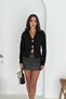 Large Button Detailed Soft Textured Knitwear Cardigan Aw25Hi0015 - 4