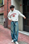 Harvard Printed Oversize Unisex White Hoodie - 5
