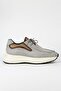 Tirano Genuine Leather Handmade Gray Men's Casual Shoes - 5