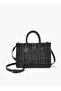 Textured Tote Bag with Detachable Strap and Zip Closure W 19 x H9.5 x D 24.5 cm