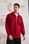 Men's Half Zipper Regular Fit Sweatshirt Red - 3