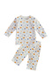 ® 100% Bamboo Cloud & Nature Printed Co-ord Set | | Full-Sleeve T-Shirt & Comfy Pants - White - 2
