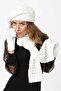 White Scarf Beanie Gloves Set - Set of 3 - 2
