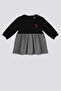 U.S. Polo Assn Black Garnished Baby Dress