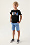 U.S. Polo Assn Licensed Colourful Black Boy's Bermuda Set - 2