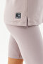 Women's Beige Buttoned Polo Collar Short Sleeve Cotton T-Shirt 8719 - 6